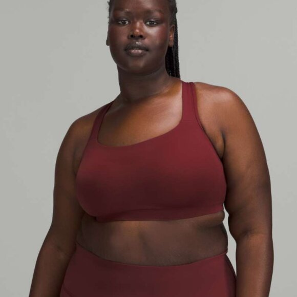 Lululemon All Powered Up Sports Bra, Red Merlot, 40DD - Picture 1 of 6